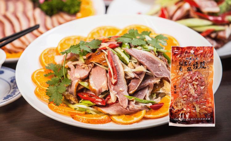 蔗燻紐奧良鴨腿切片